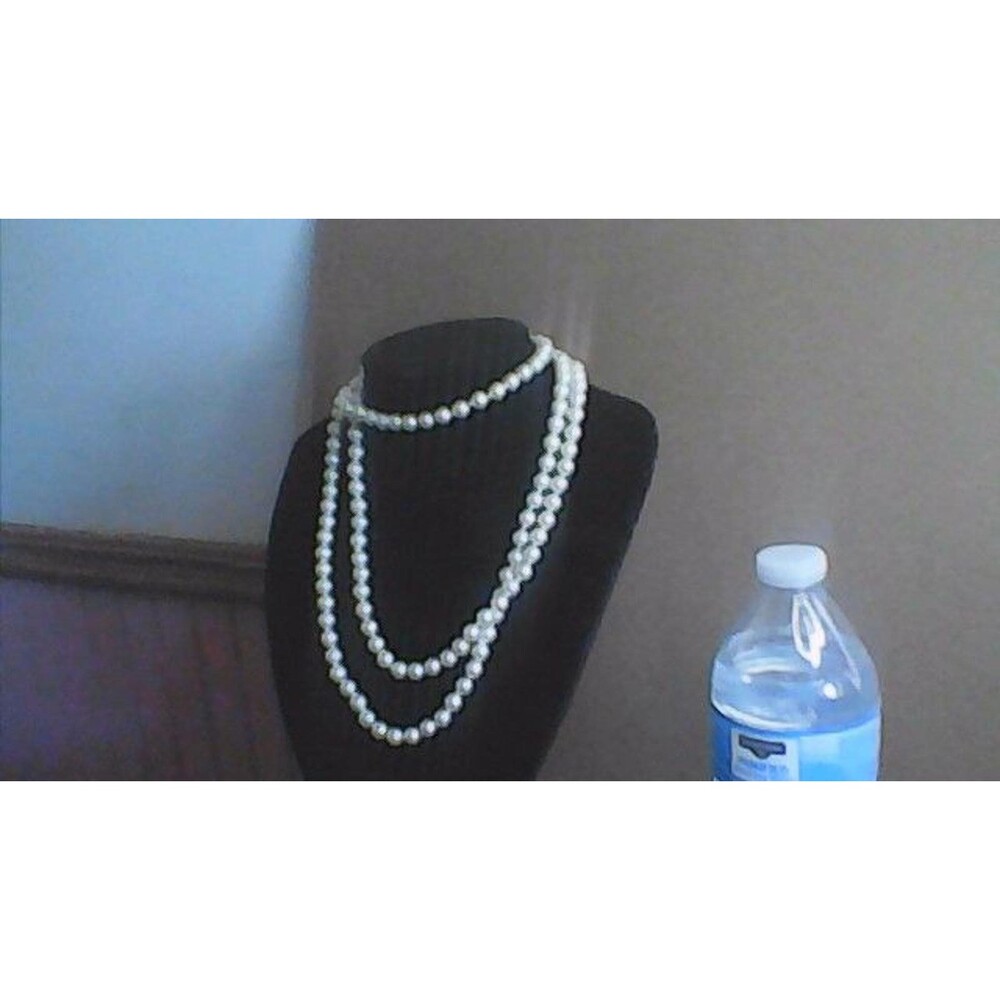 pearl necklace extra long white